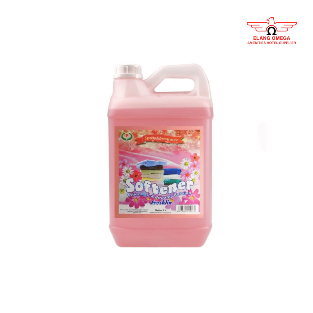 Softener pink Kemasan 5 liter Wangi Bunga mawar