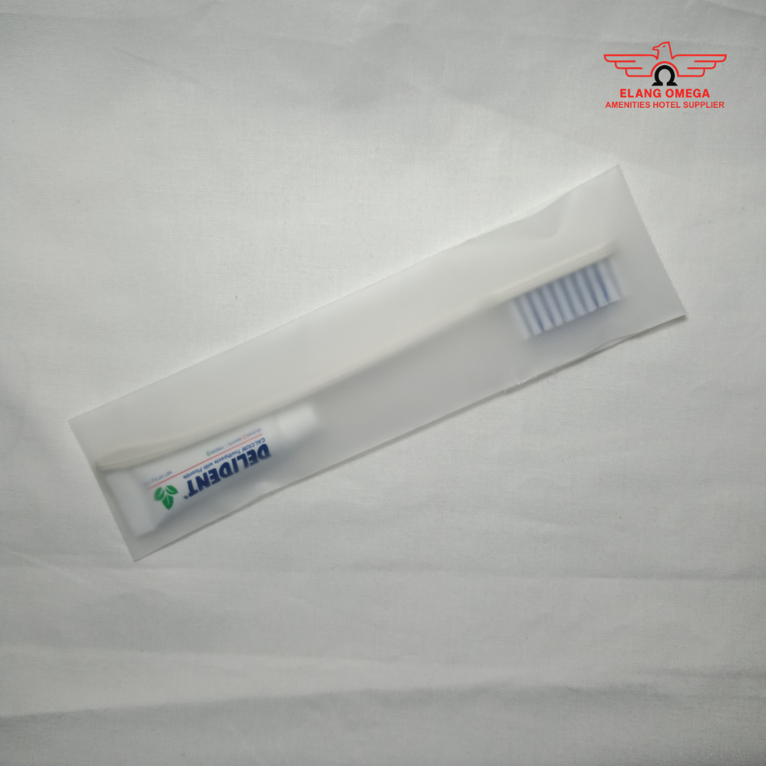 Dental kit Jet putih biru + plastik buram (1 karton isi 500 pcs )