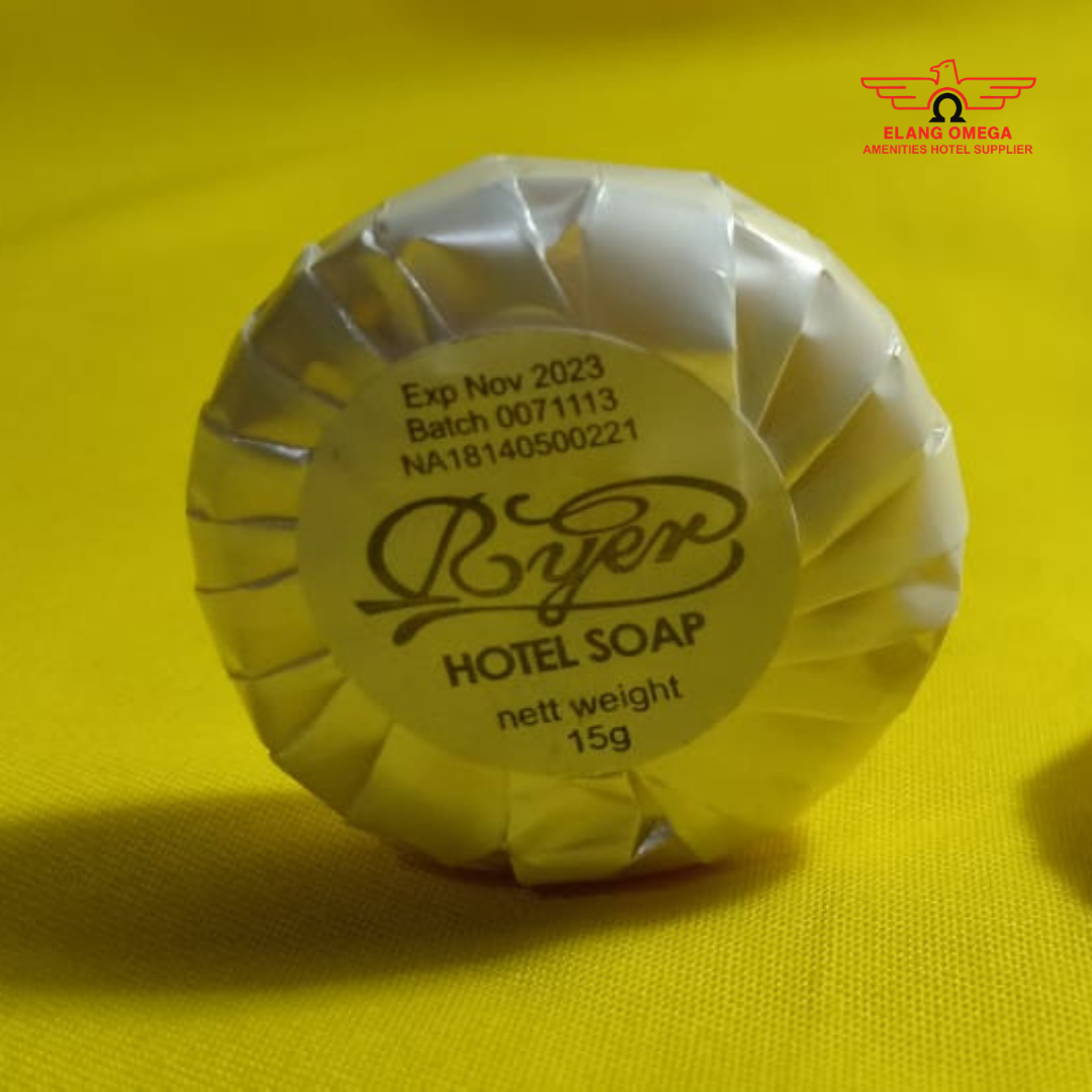 sabun bulat 15gr (D 3,9 cm T 1,4 cm) Bungkus mutiara ( 1 karton isi 500)