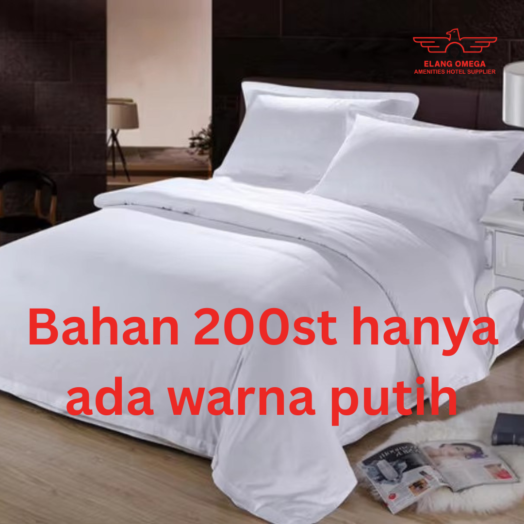 Sprei berkaret 200st, putih 200 x 200 x 25