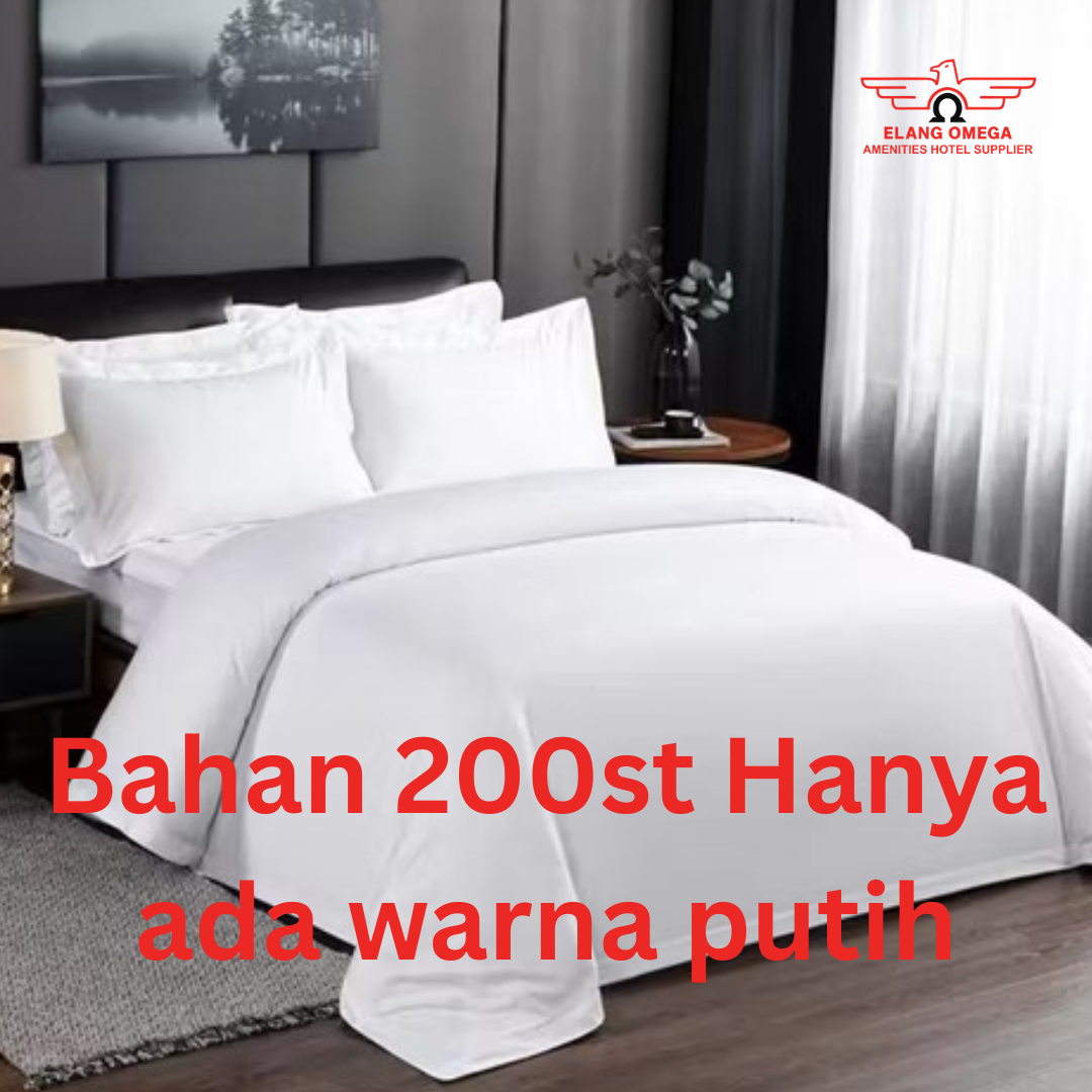 Sprei datar 200st, putih 230 x 280, Uk kasur 140 x 200 x 20