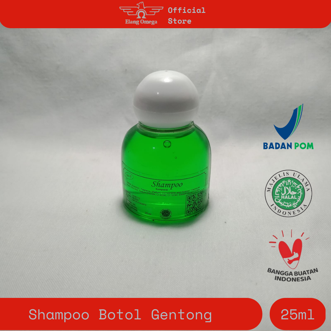 shampoo botol gentong transparant 25ml (1 karton isi 180)