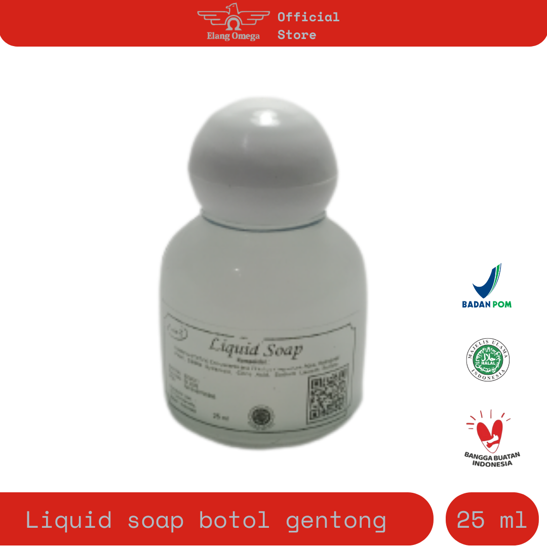 liquid soap botol gentong transparant 25ml (1 karton isi 180)